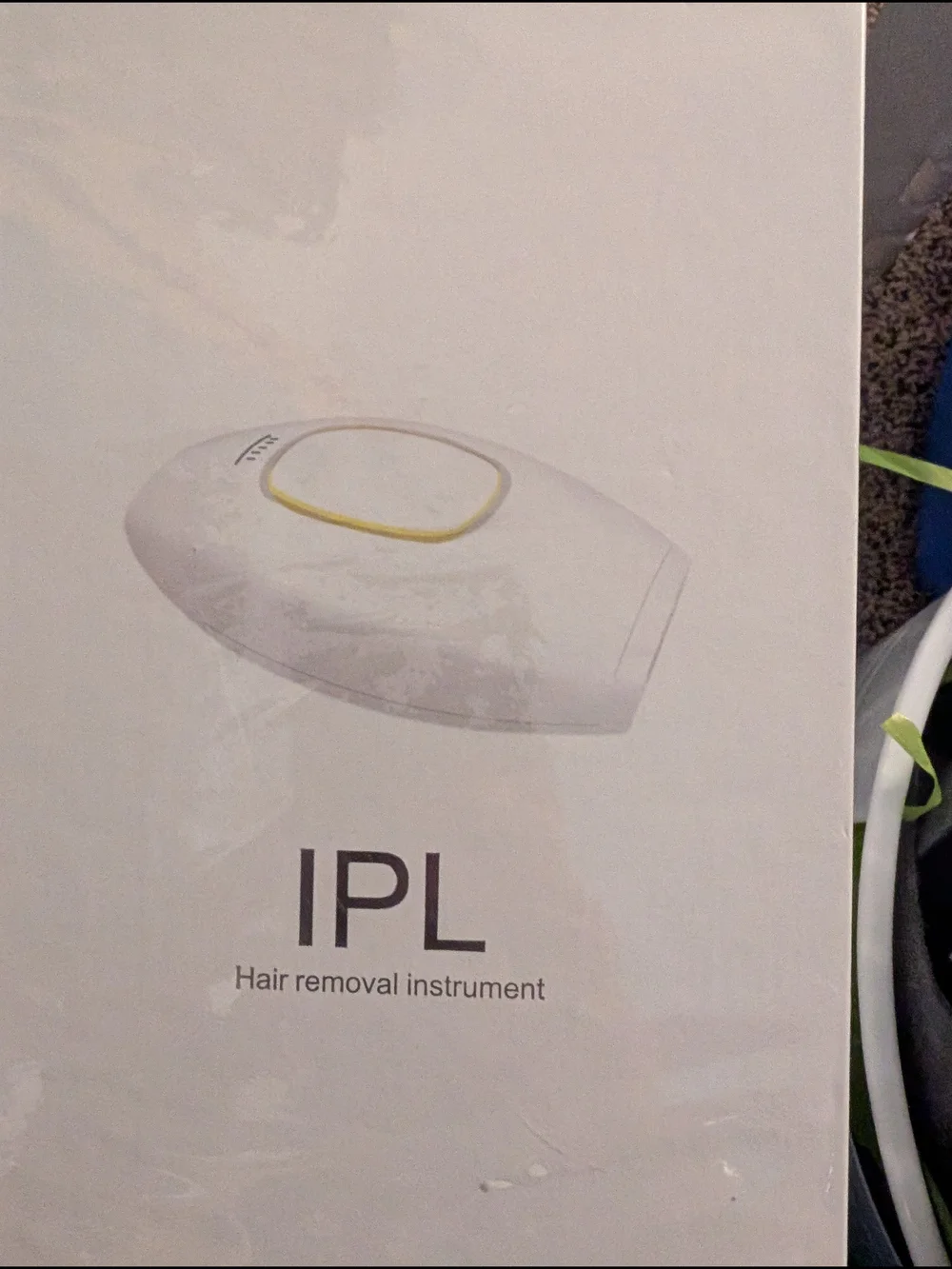 IPL Hair Removal Device - White with Yellow Accent